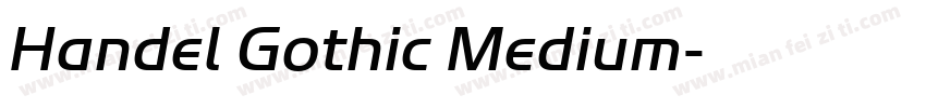 Handel Gothic Medium字体转换